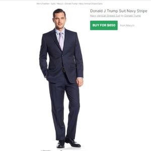 Donald Trump brand blue pinstripe suit HALLOWEEN !